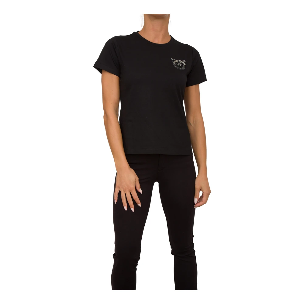pinko Zwart Jersey Top Black Dames