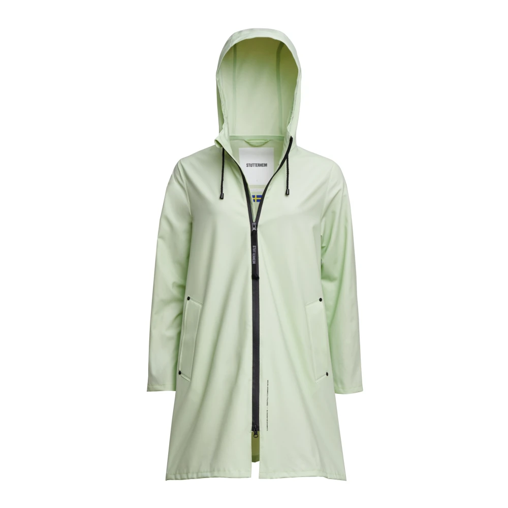 Stutterheim Lättvikts dragkedja regnrock Green, Dam