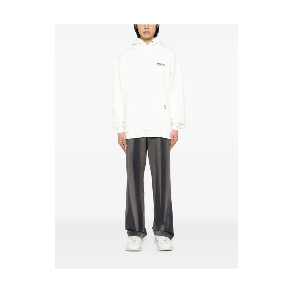 Represent Hoodie met Logoprint White Heren
