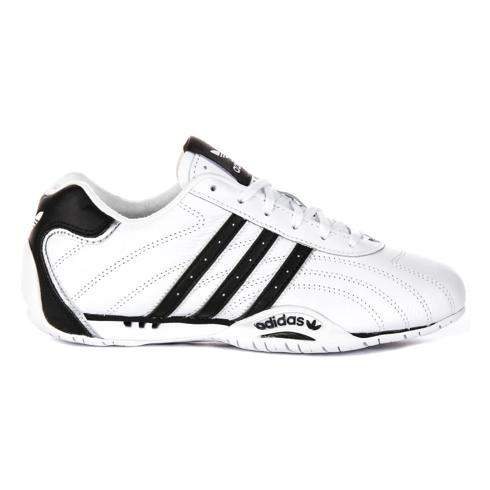Adidas Men's White Leather Trainers In Black - Skateboarding - 4 Uk - Sport