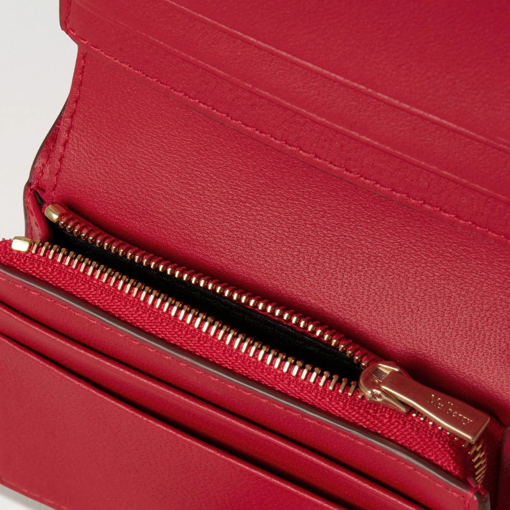 Mulberry Compacte portemonnee in Scarlet Red Dames