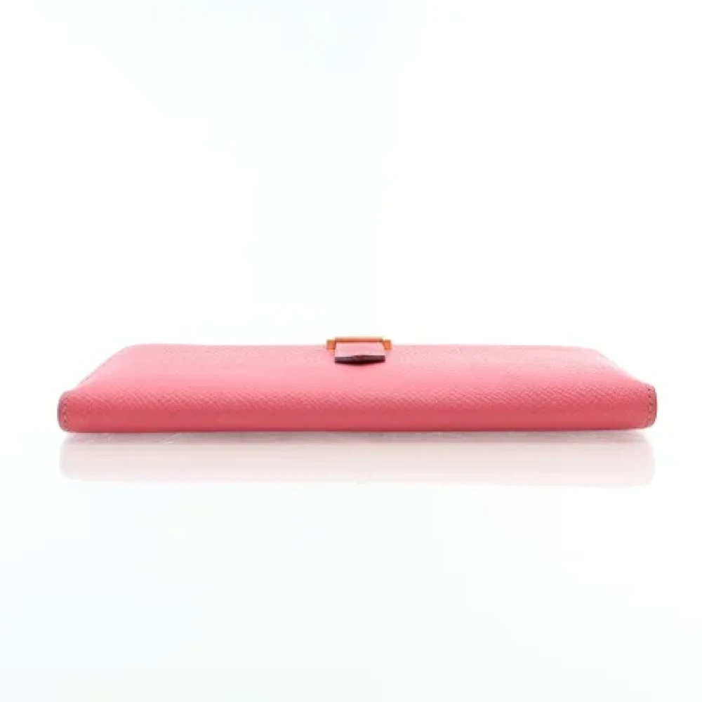 Hermès Vintage Pre-owned Leather wallets Pink Dames