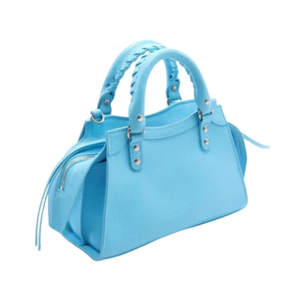 Balenciaga Vintage Pre-owned Leather balenciaga-bags Blue Dames