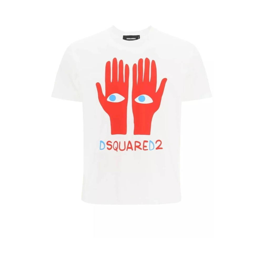 Dsquared2 Men's White Cotton T-Shirt - T-Shirts - M - Tops
