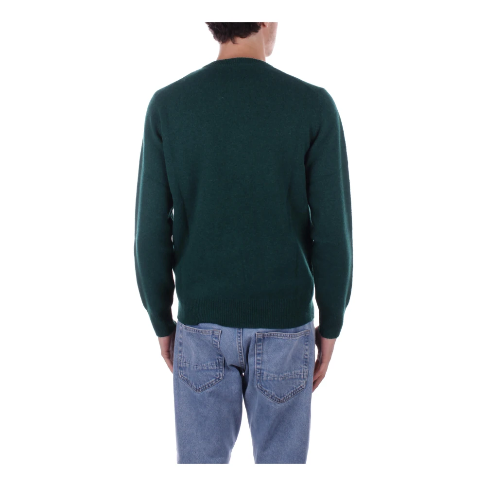 Saint Barth Groene Logo Front Sweater Green Heren