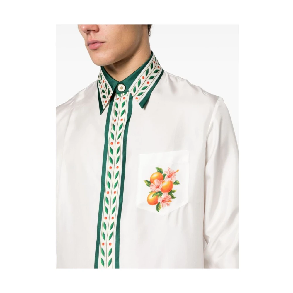 Casablanca Zijden Overhemd met Grafische Print Multicolor Heren