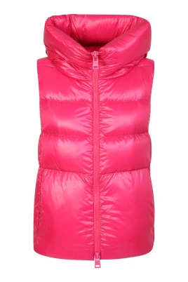 Rosa Quiltad Ärmlös Jacka