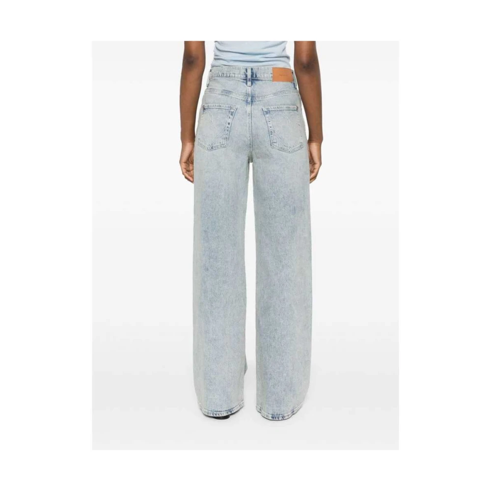 7 For All Mankind Lichtblauwe Denim Straight Leg Jeans Blue Dames