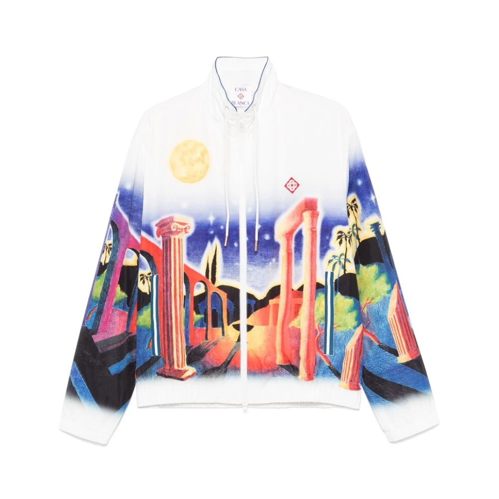 Casablanca Witte Ritsjas Elastische Manchetten Multicolor Heren