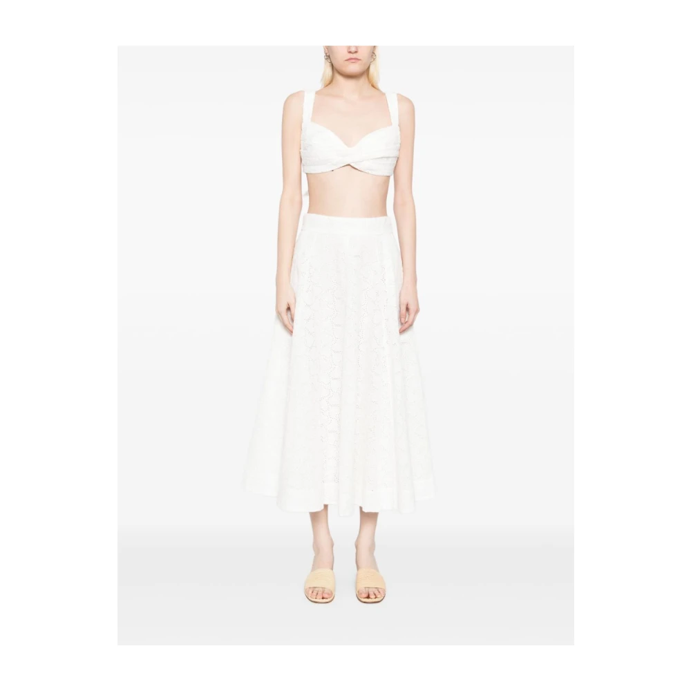 Zimmermann Witte Mouwloze Top met Strikdetail White Dames