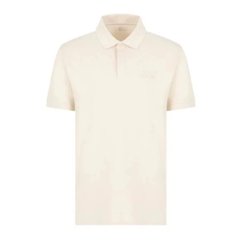 Emporio Armani Ea7 Mannelijk Beige Polo Shirt Van Ea7