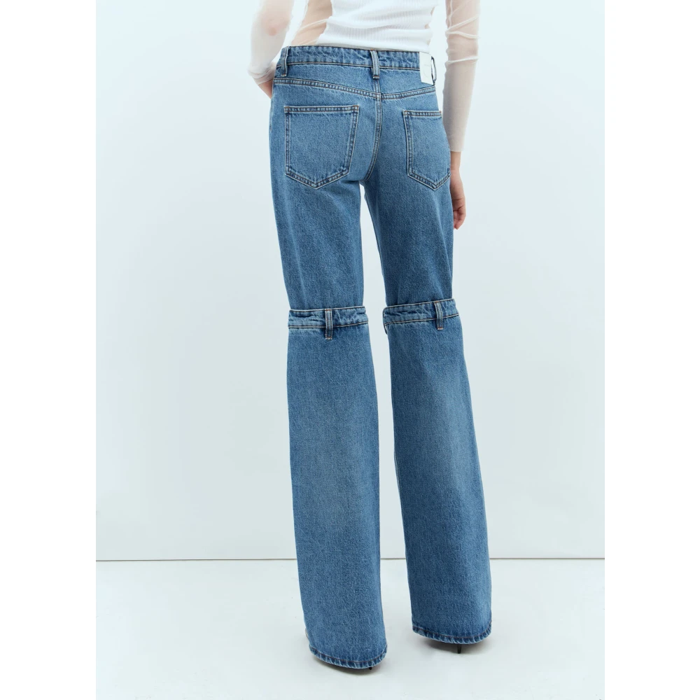 Coperni Open Knie Jeans met Knoopsluiting Blue Dames