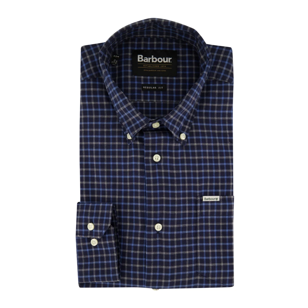 Barbour Casual Navy Overhemd Blue Heren