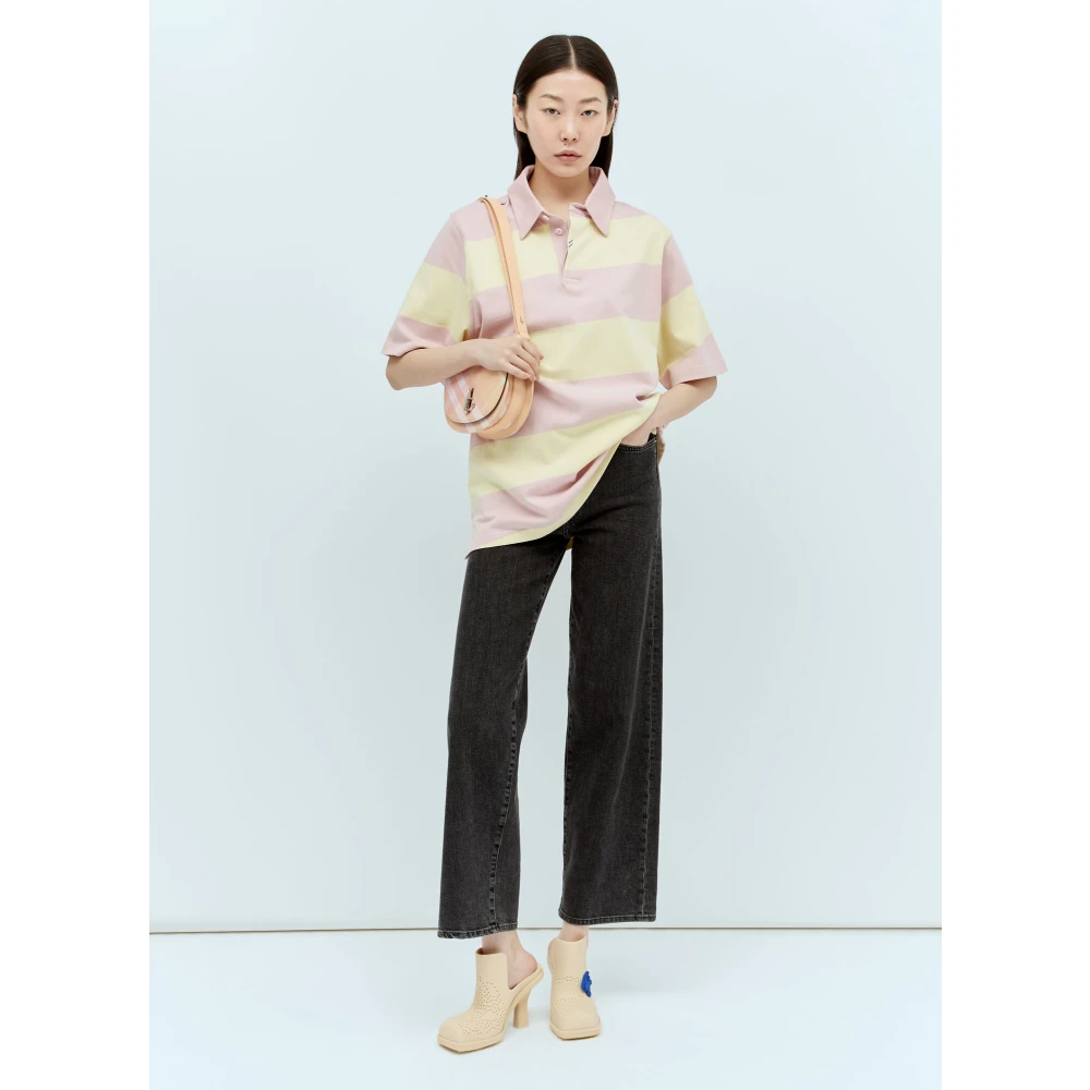 Burberry Gestreept Polo Shirt met EKD Print Multicolor Dames