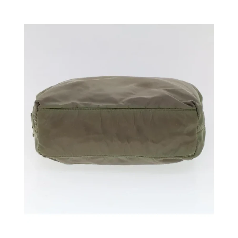 Prada Vintage Pre-owned Nylon handbags Green Dames