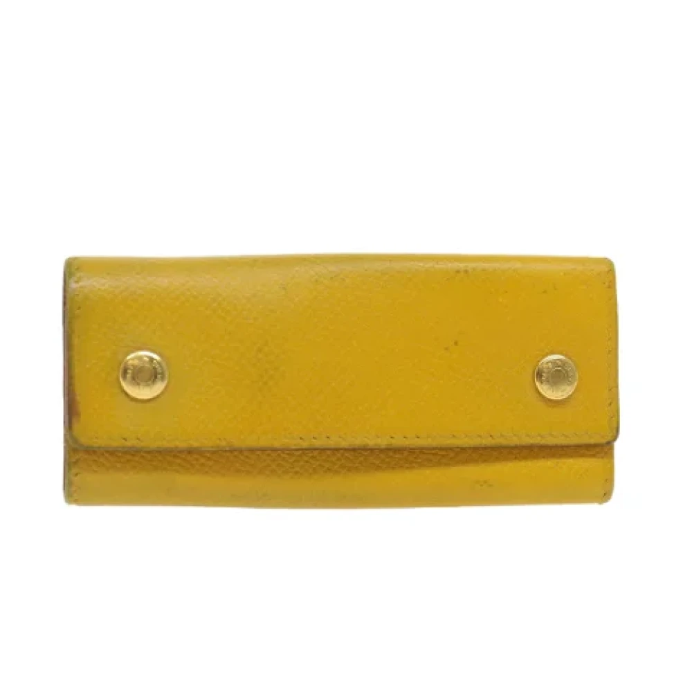 Hermès Vintage Pre-owned Leather key-holders Yellow Dames