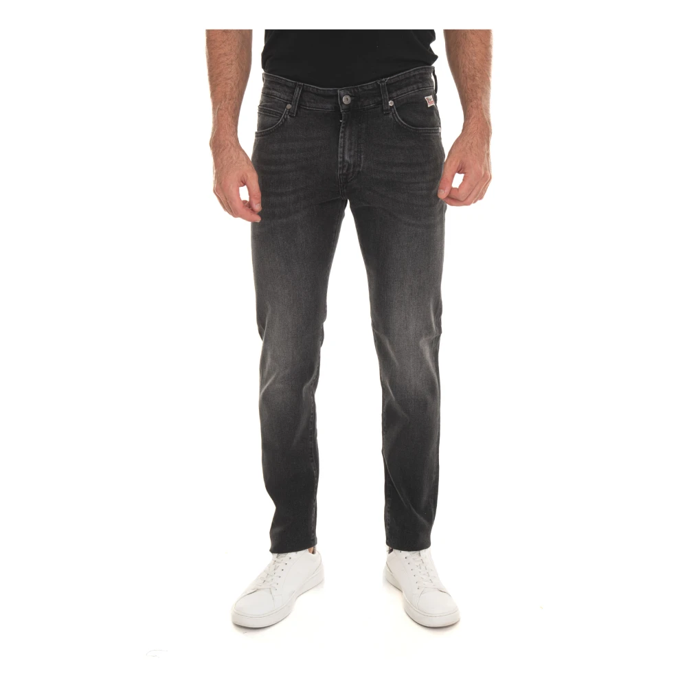 Roy Roger's Zwarte Denim Jeans met Stretchstof Black Heren