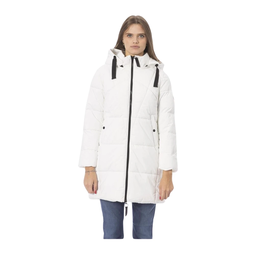 Baldinini Threaded Pocket Lange Donsjas White Dames