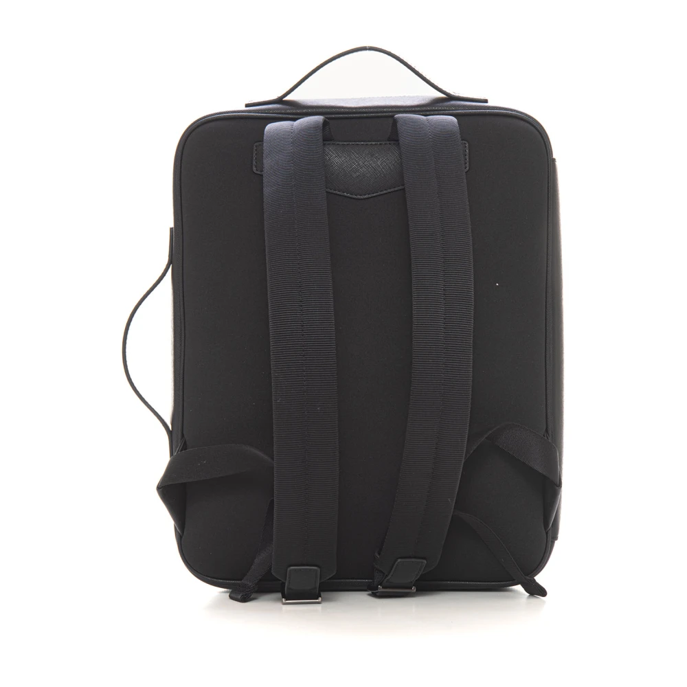 Emporio Armani Klassieke Leren Aktetas voor Professionals Black Heren