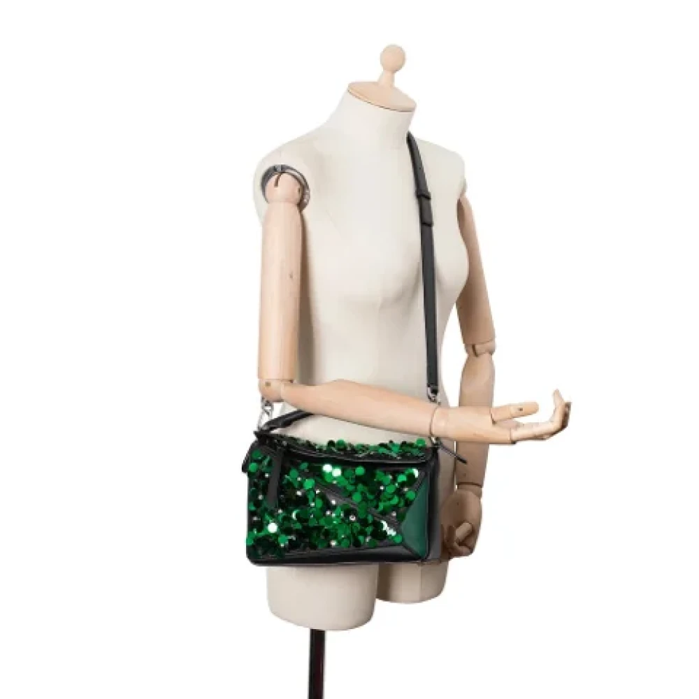 Loewe Pre-owned Fabric handbags Green Dames