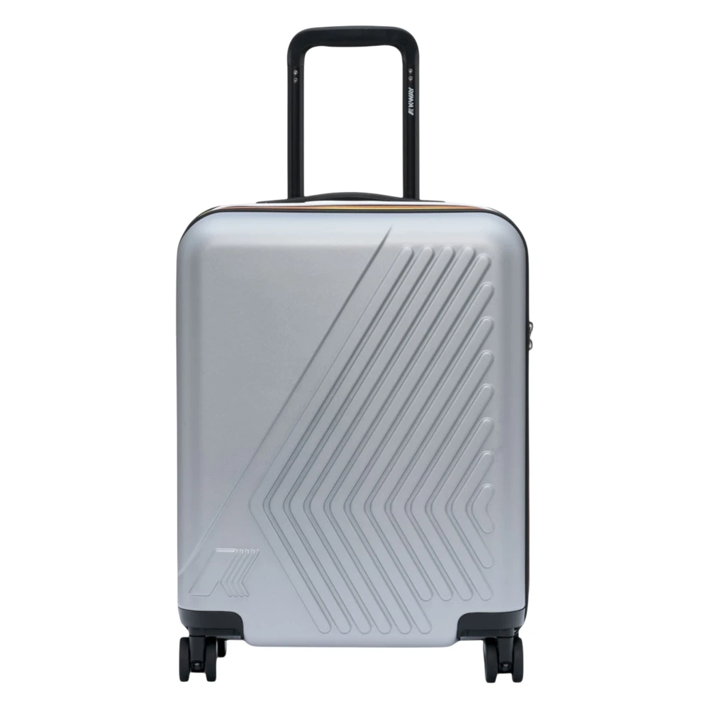 K-Way Unisex Gray Eudoxie Logo Suitcase - Cabin Bags - One Size - Suitcases