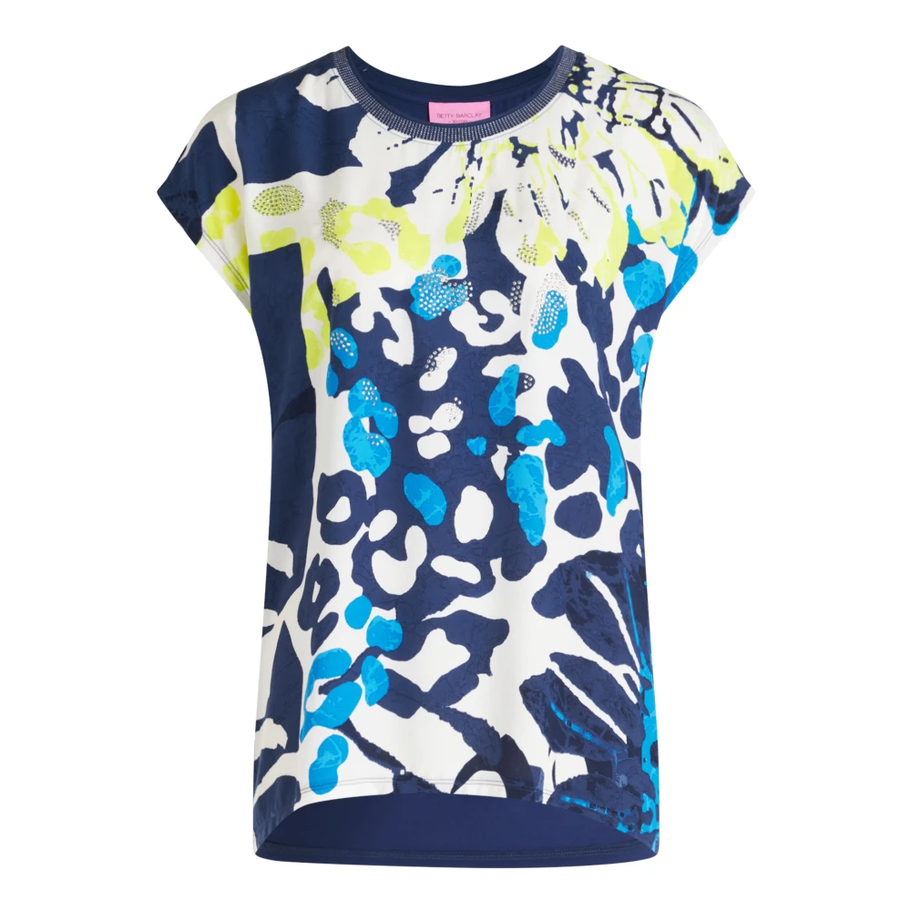 Betty Barclay Glitter Blouse Shirt met Modern Print Multicolor Dames