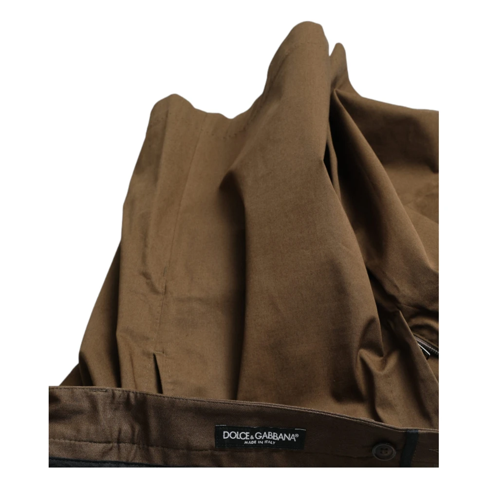 Dolce & Gabbana Chique Bruine Bermuda Shorts met Logo Detail Brown Heren