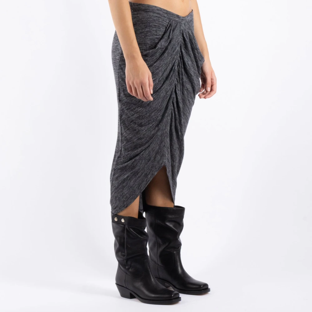 Isabel Marant Étoile Grijze Midi Rok Stijlvolle Update Gray Dames