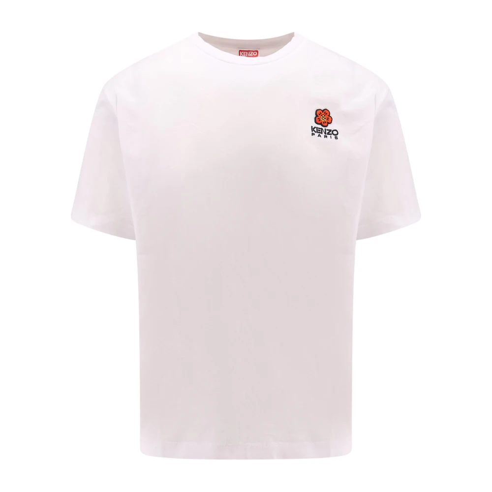 Kenzo Boke Flower Geborduurd Katoenen T-Shirt White Heren