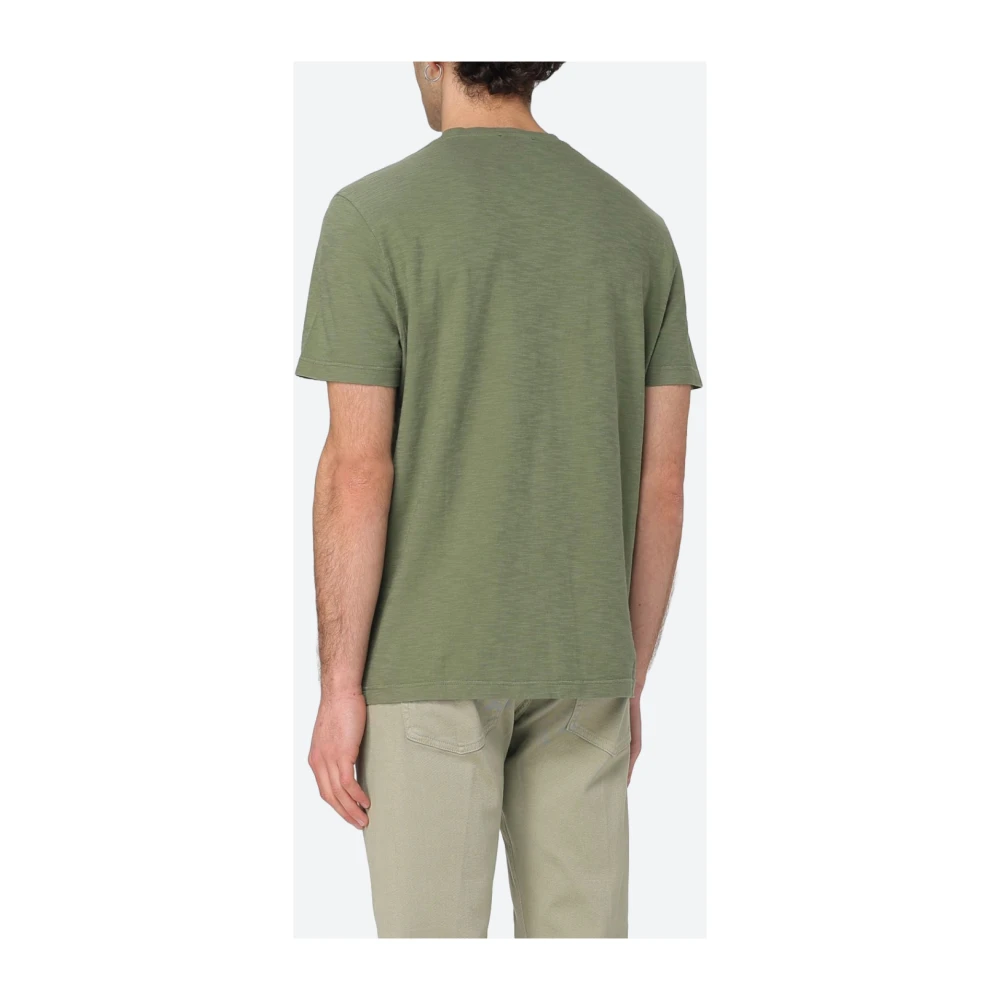 Dondup Vlamkatoen Logo T-shirt Green Heren