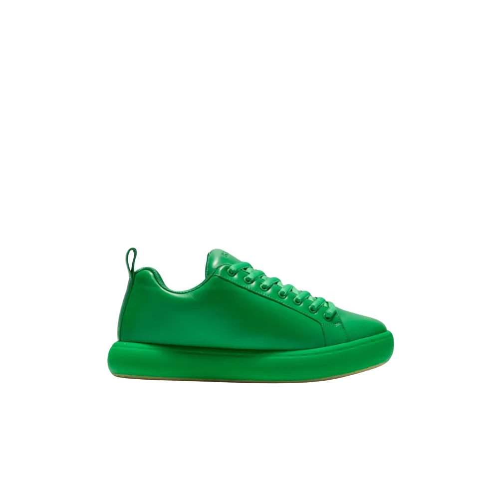 Bottega Veneta Padded Leather Sneakers Dames Schoenen Groen