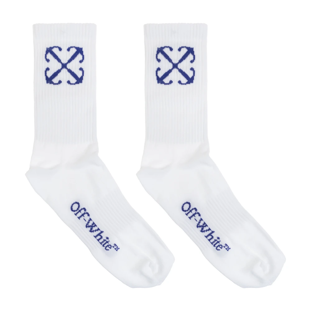 Off White Sokken met logo White Heren