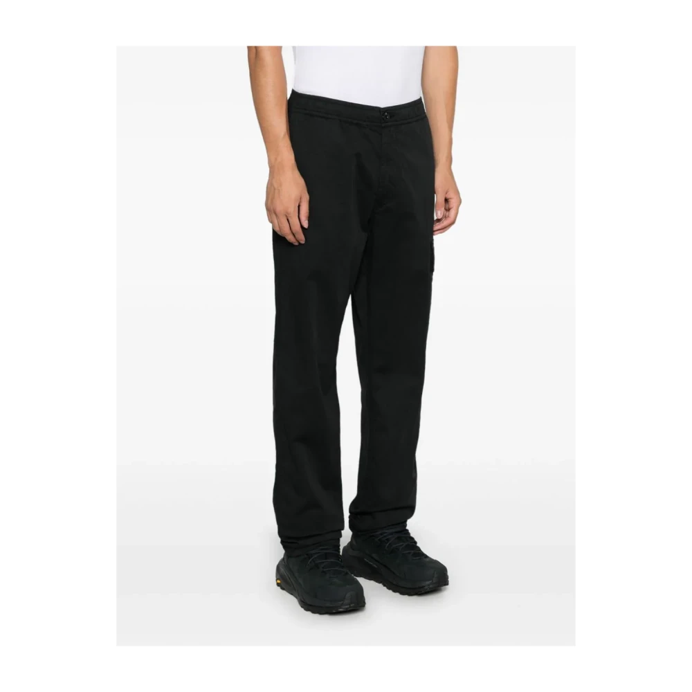 Stone Island Zwarte Cargo Trekkoordbroek Black Heren