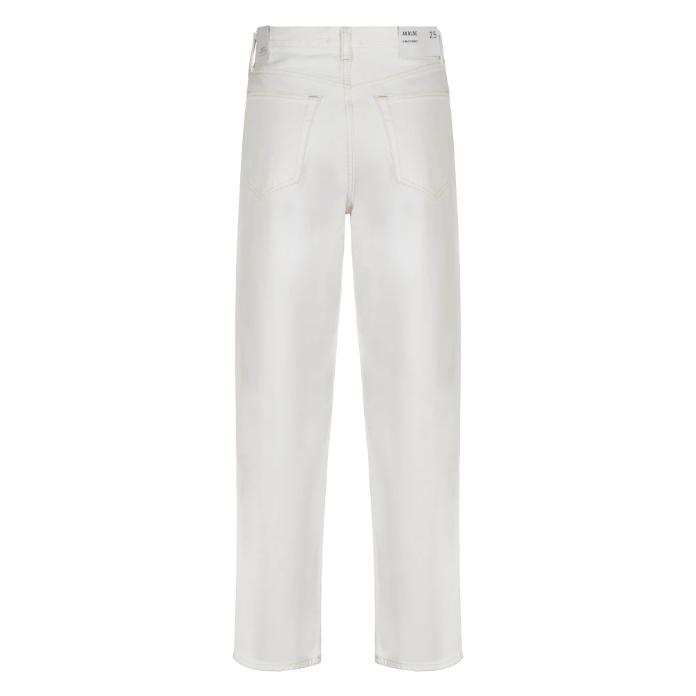 Agolde Baggy V-Taille Jeans White Dames