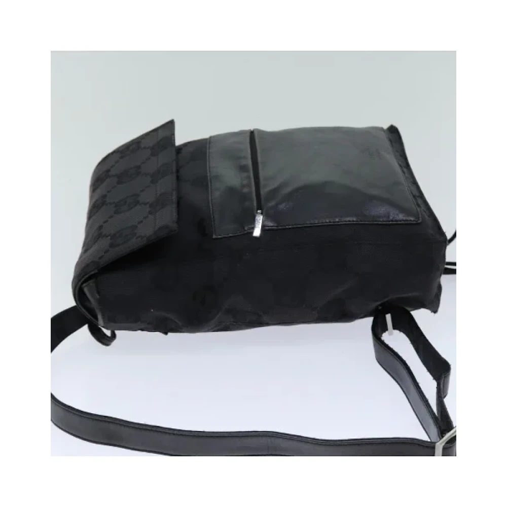 Gucci Vintage Pre-owned Canvas backpacks Black Dames