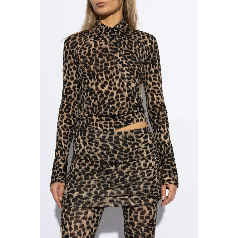 Blumarine Top met dierenmotief Brown Dames