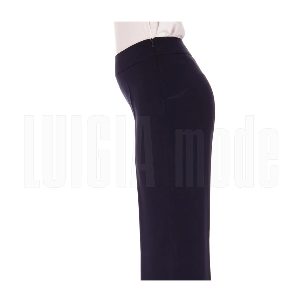 Max Mara Elegante Lange Broek Blue Dames