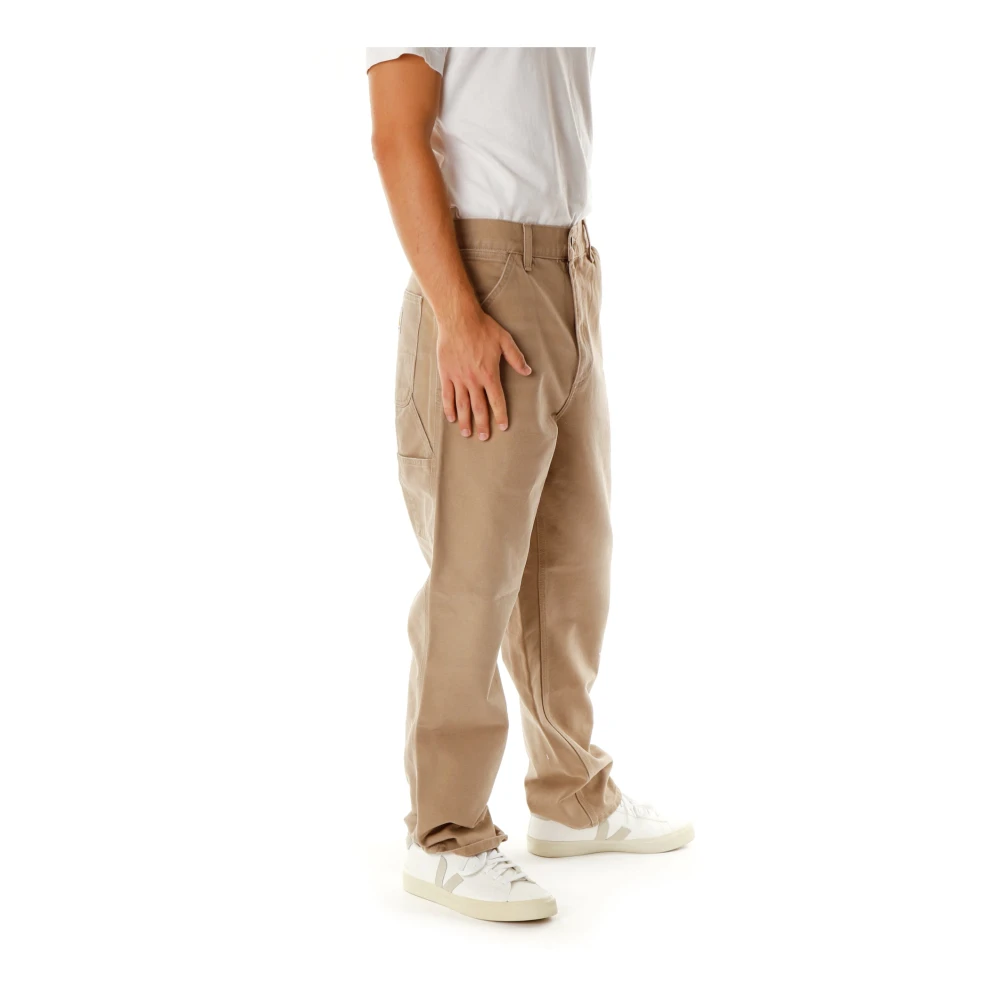 Carhartt WIP Canvas Loose Fit Kniebroek Brown Heren