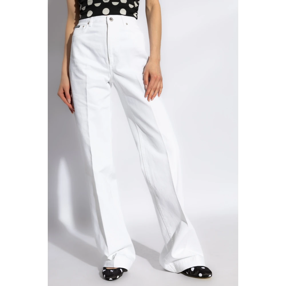 Dolce & Gabbana Jeans met uitlopende pijpen White Dames