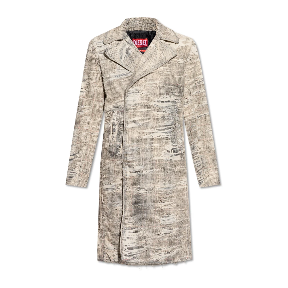 Diesel Uomo Grigio Cappotti, S, New,