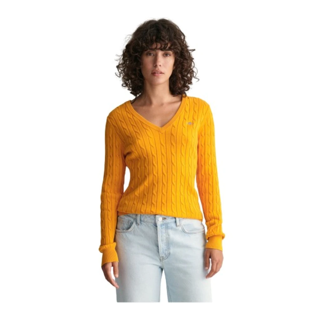 Knitwear > V-neck Knitwear - - Gant - Modalova