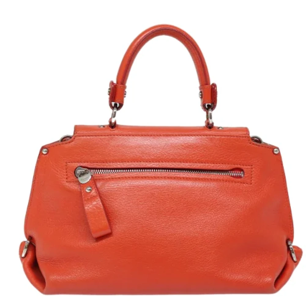 Salvatore Ferragamo Pre-owned Leather handbags Orange Dames