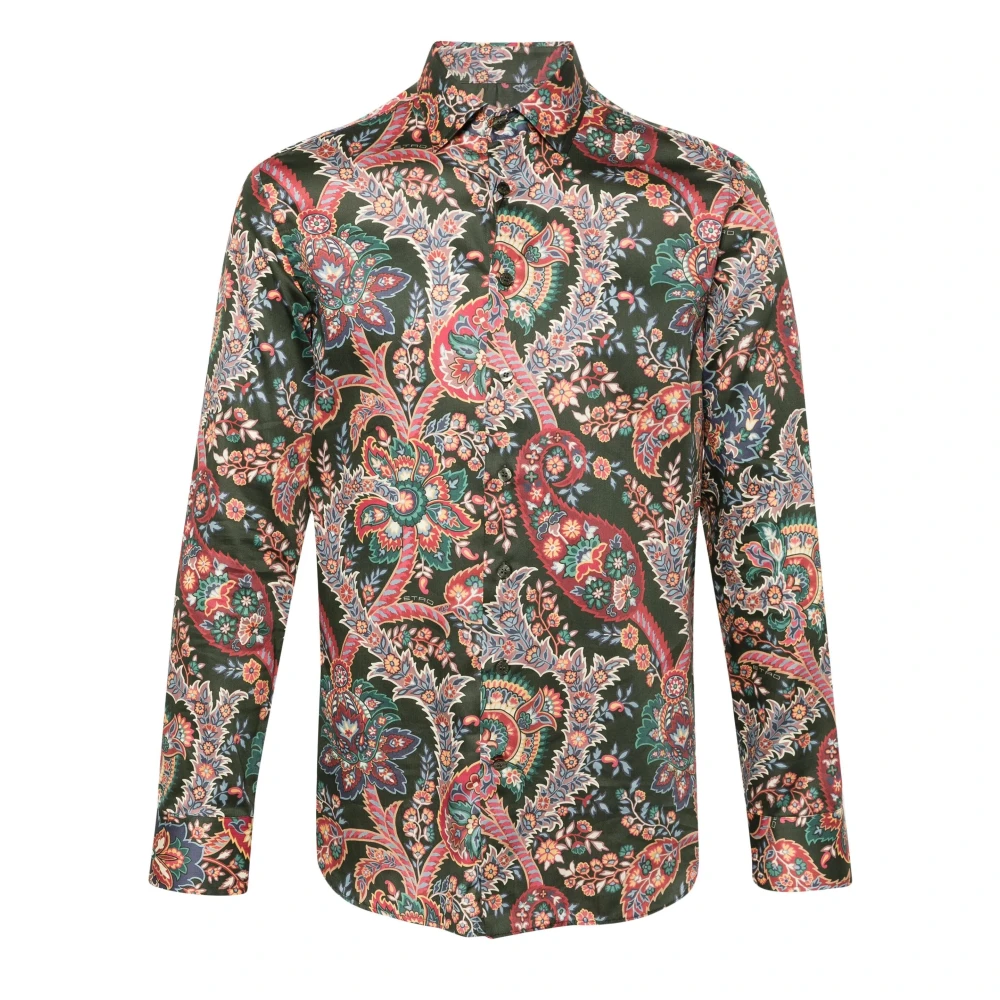 Etro Casual Paisley Print Långärmad Skjorta Multicolor, Herr