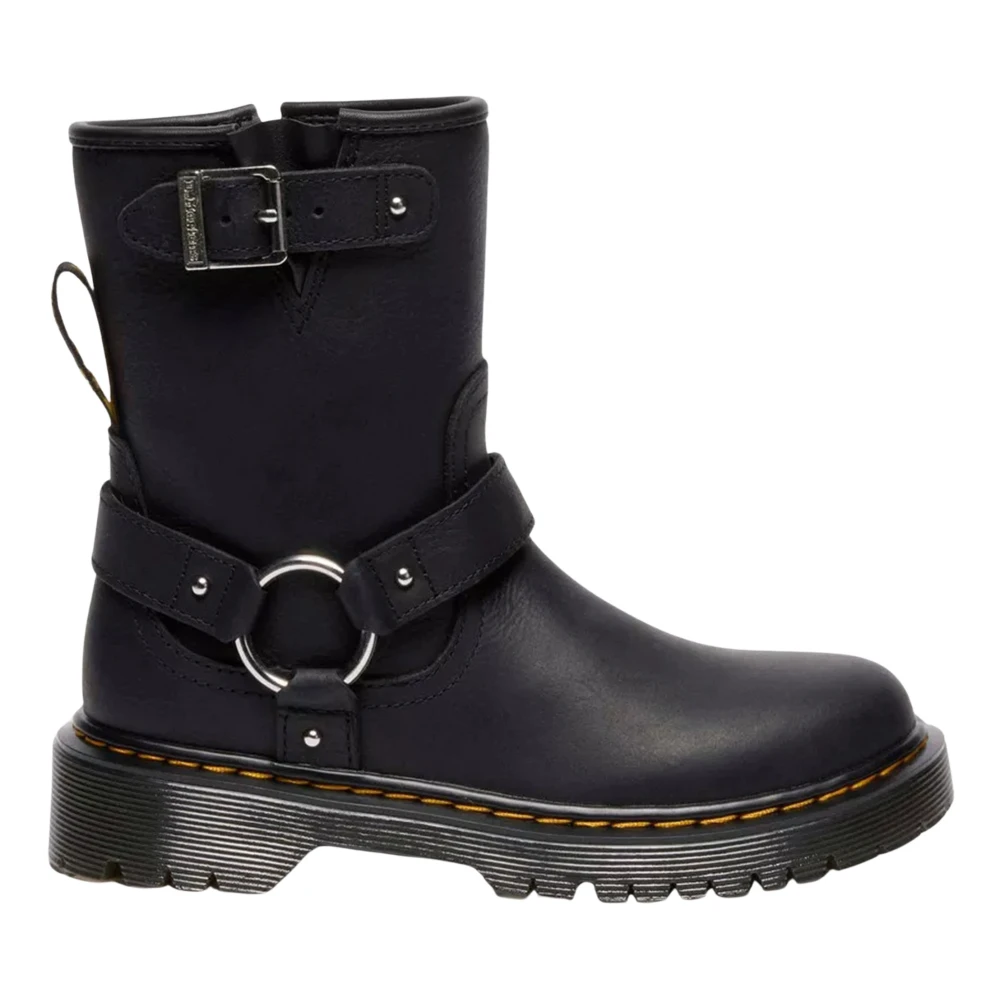 Dr. Martens Black Wyoming Classic Boots - Female - Kids Boots - 36 Eu - Kids