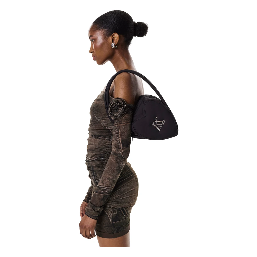Kazar Studio Hartvormige nylon tas Black Dames