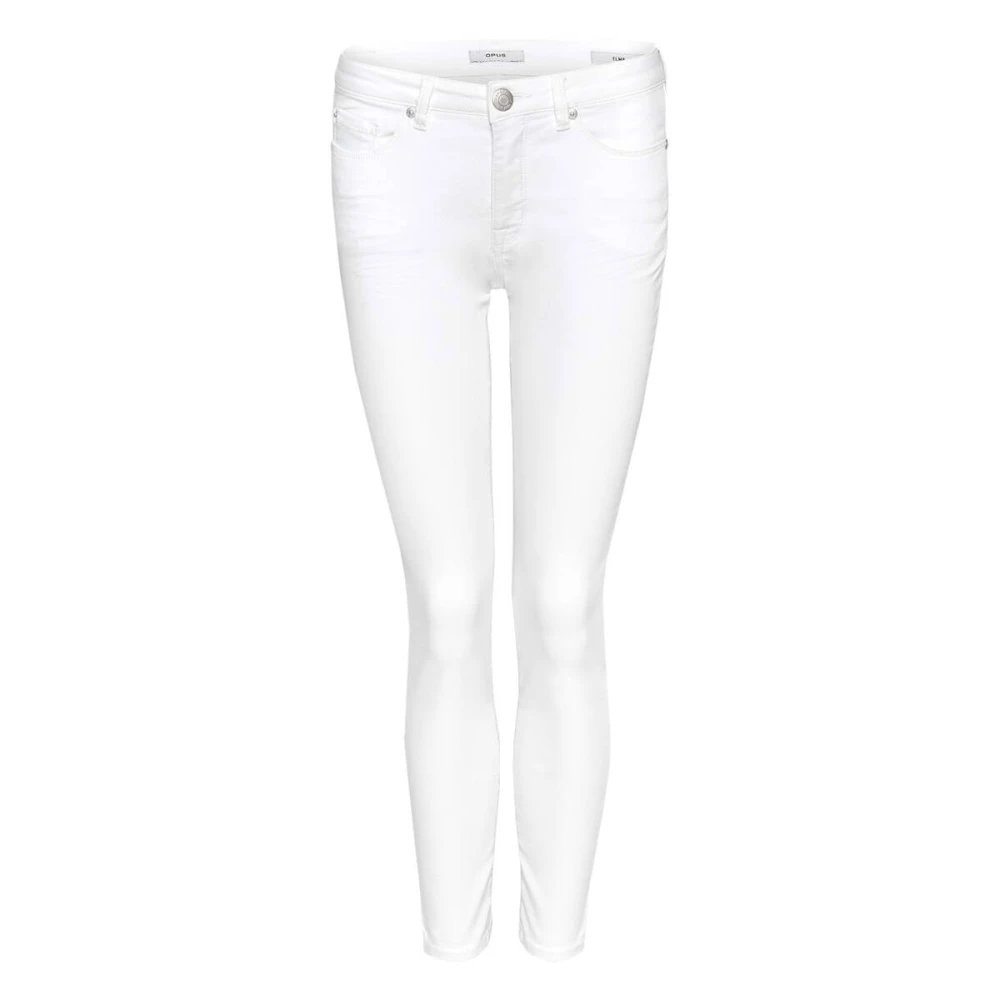 Opus Klassieke Denim Jeans White Dames