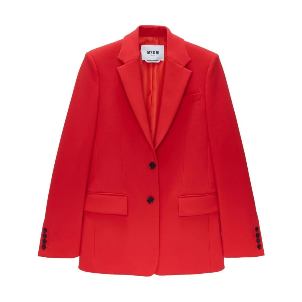 Msgm Stijlvolle 18C Jas voor Mannen Red Dames