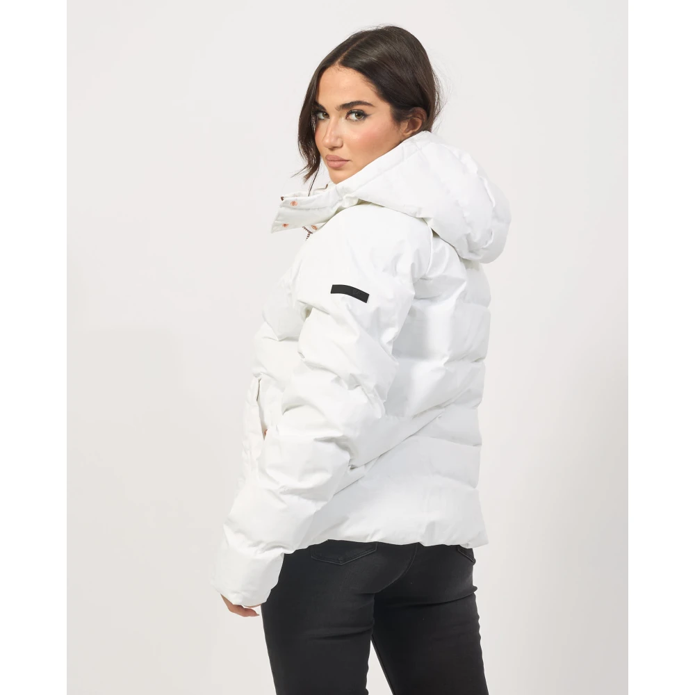 Emporio Armani Witte Korte Hoodie met Rits White Dames