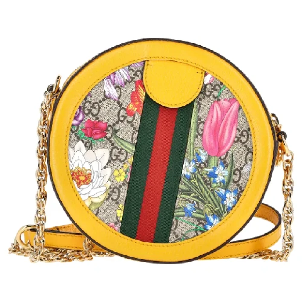 Gucci Vintage Pre-owned Canvas crossbody-bags Yellow Dames