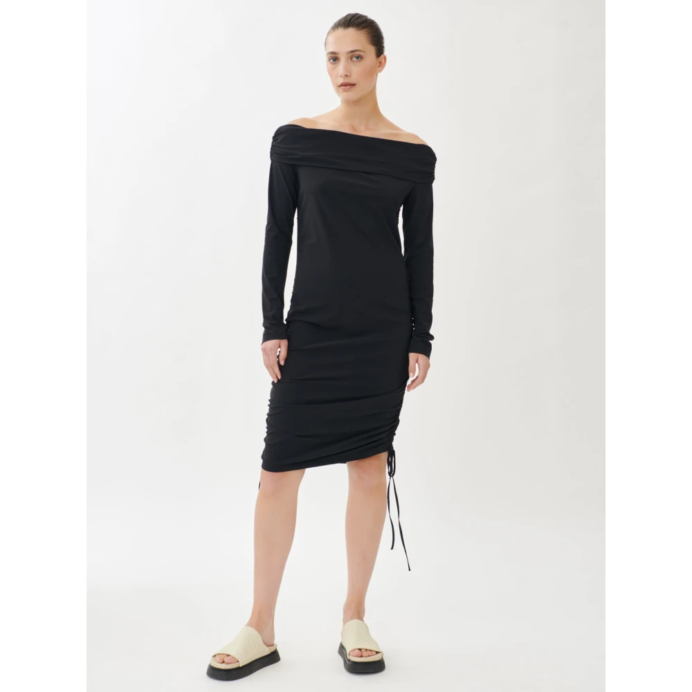 Jane Lushka Sonia Jurk Technisch Jersey | Zwart Black Dames